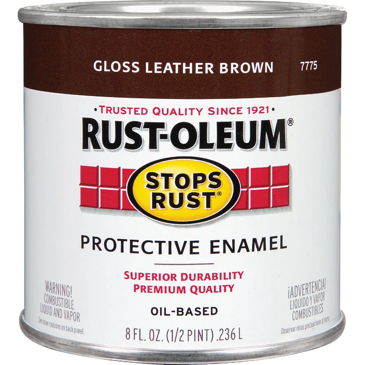 Innovative Rust-Oleum Stops Rust Oil Based Gloss Protective Rust Control Enamel Leather Brown 1 2 Pt. High-Quality