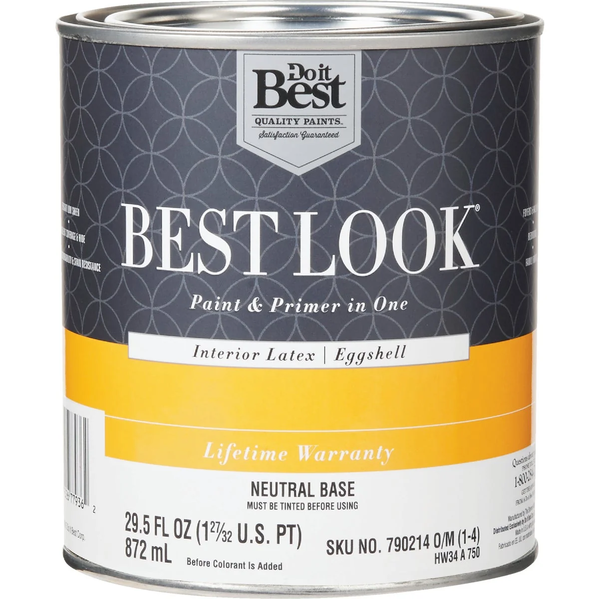Safe Look Latex Paint Primer In One Eggshell Interior Wall Paint Neutral Base 1 Qt. Eco-Friendly