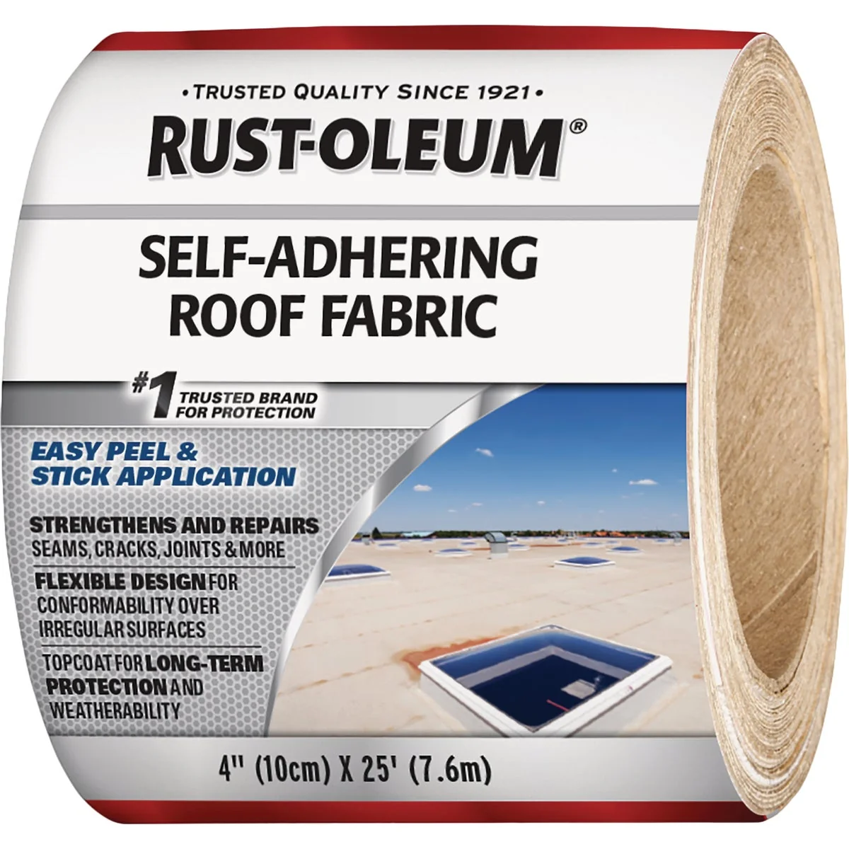 Contemporary Rust-Oleum 4 In. x 25 Ft. Self-Adhering Roof Fabric Natural