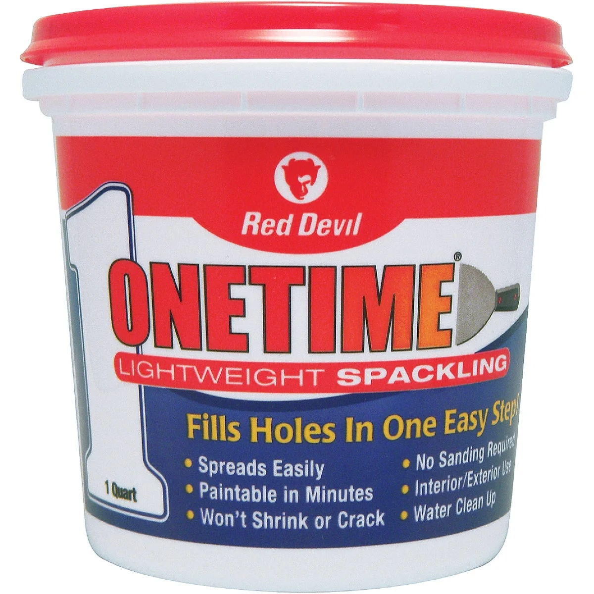 Detailed Red Devil Onetime 1 Qt. Lightweight Acrylic Spackling Compound Proven
