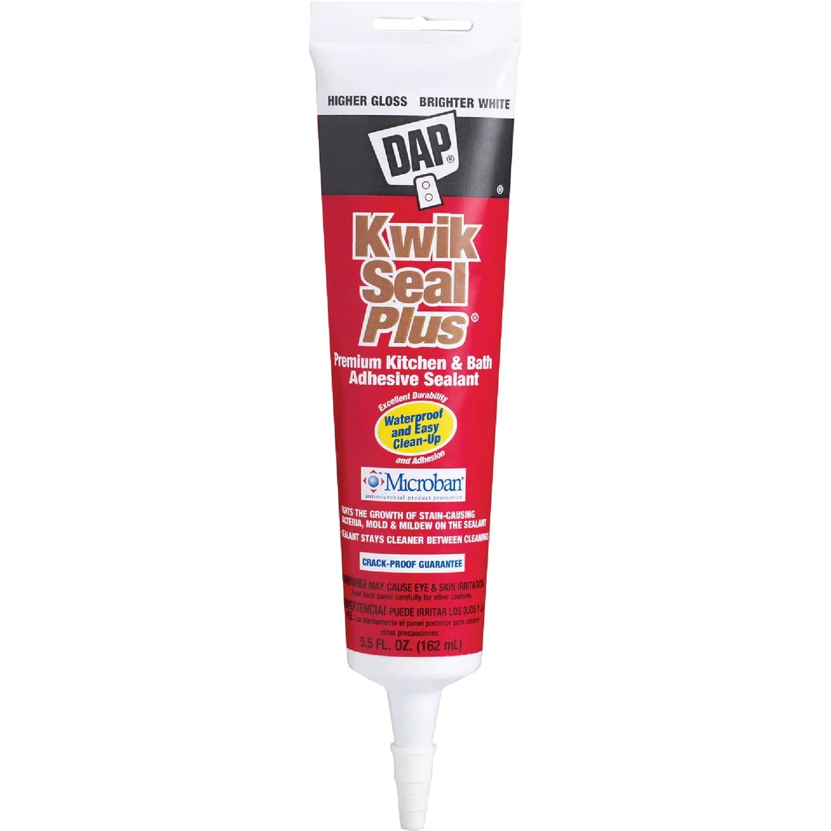 Smart DAP Kwik Seal Plus 5.5 Oz. Brighter White Premium Kitchen Bath Adhesive Sealant Excellent
