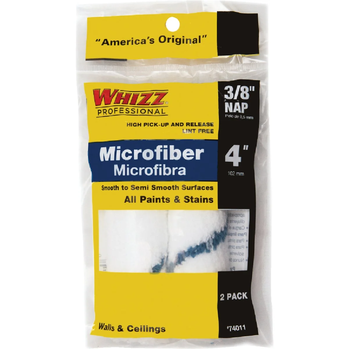 Next-Generation Whizz Xtra Sorb 4 In. x 3 8 In. Microfiber Roller Cover 2-Pack Relaxed