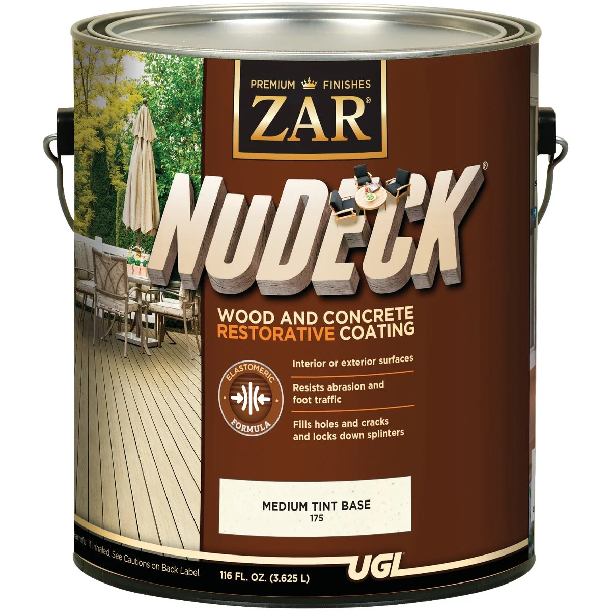 Trendy ZAR NuDeck 1 Gal. Medium Tint Base Wood Concrete Restorative Coating Crafted