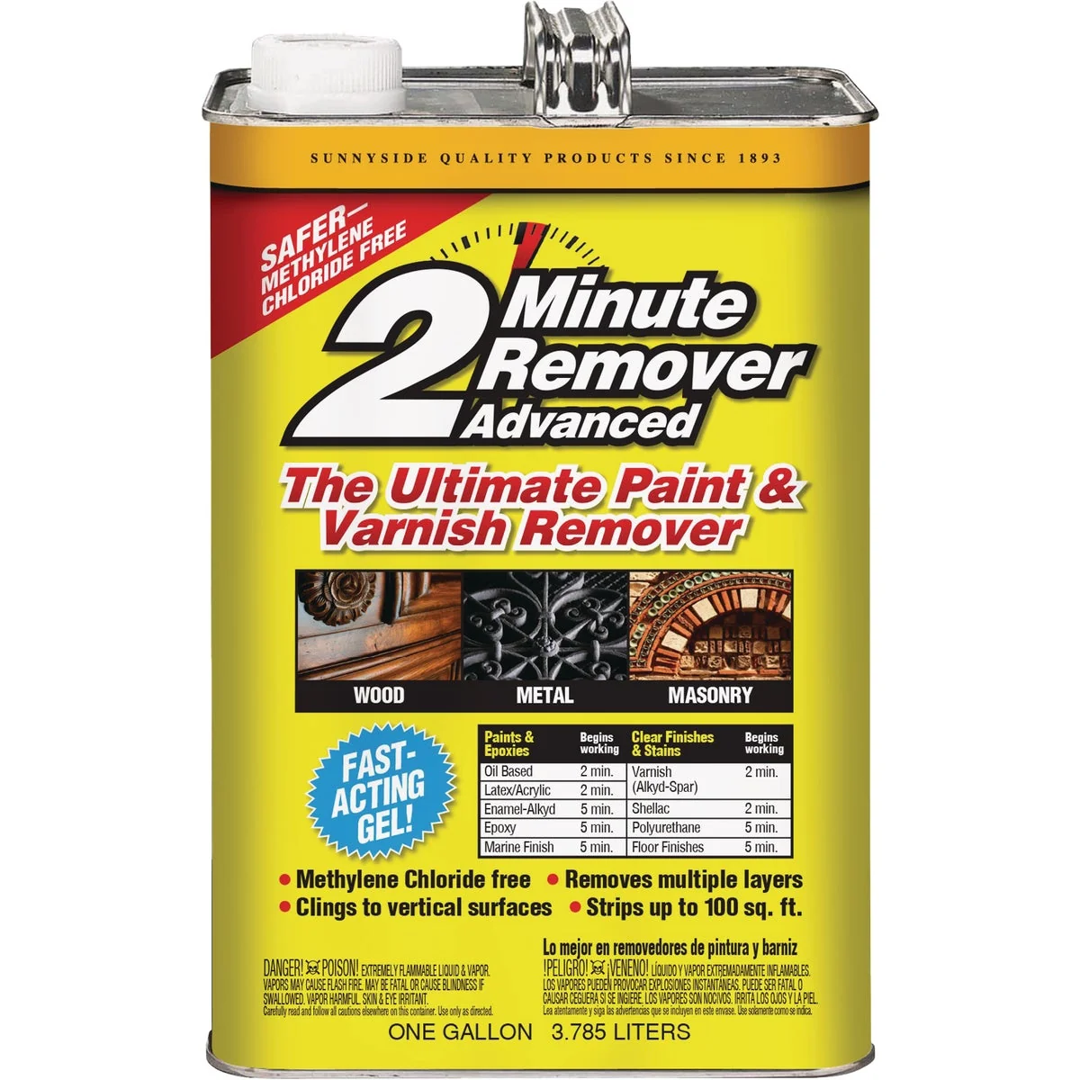 Casual Sunnyside 2 Minute Remover Advanced Gal. Gel Paint Varnish Remover Certified