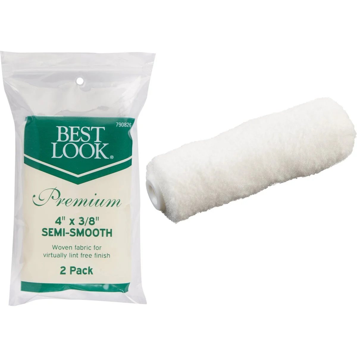 Fast Look Premium 4 In. x 3 8 In. Mini Woven Fabric Roller Cover 2-Pack Selected