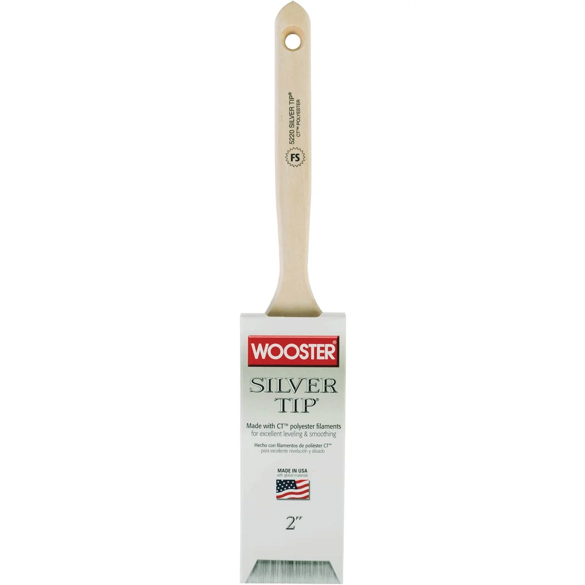 Casual Wooster SILVER TIP 2 In. Chisel Trim Flat Sash Paint Brush Professional