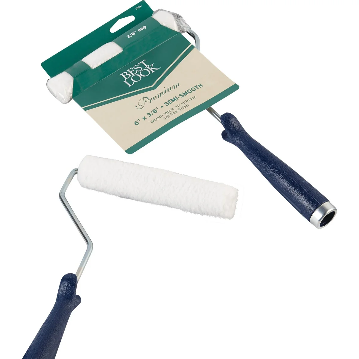 Original Design Look Premium 6 In. x 3 8 In. Woven Fabric Paint Roller Cover Frame Efficient