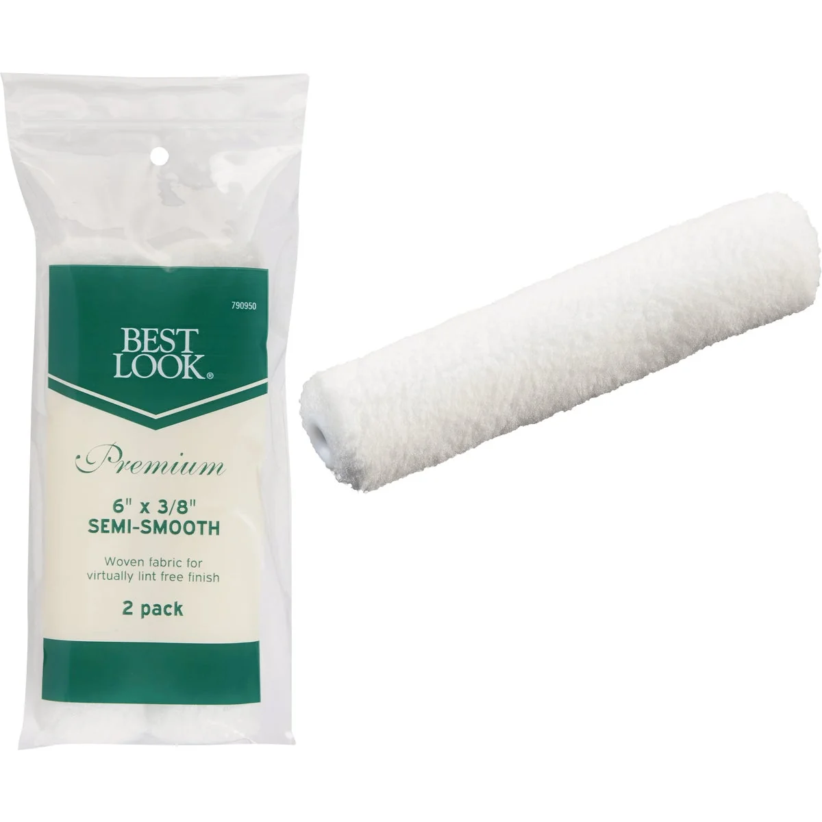 Fast Look Premium 6 In. x 3 8 In. Mini Woven Fabric Roller Cover 2-Pack Versatile