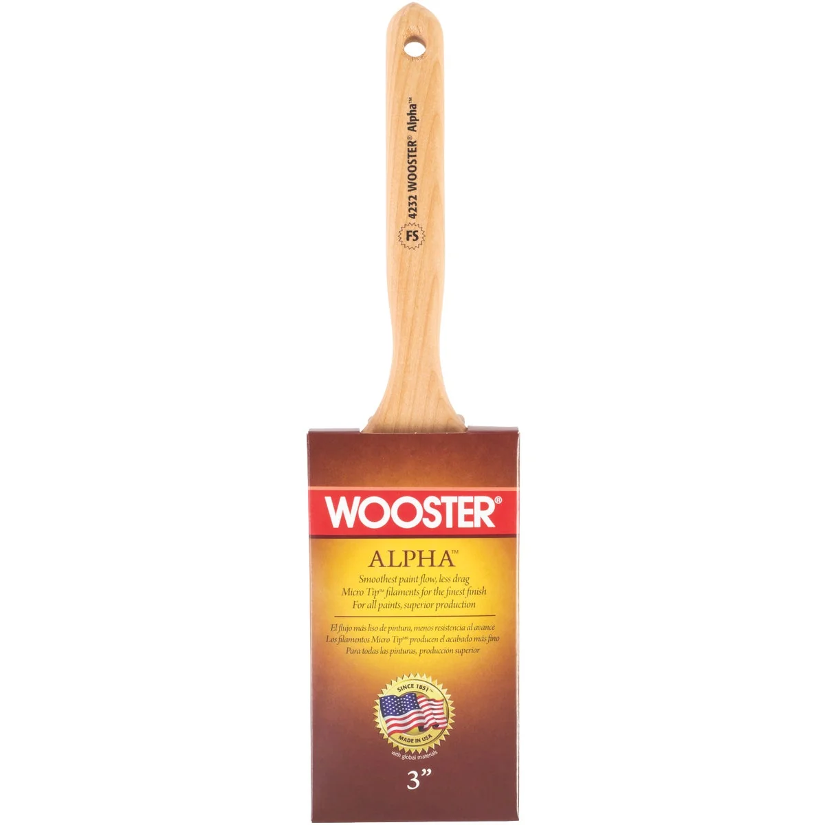 Smooth Wooster Alpha 3 In. Flat Paint Brush Carefully Designed