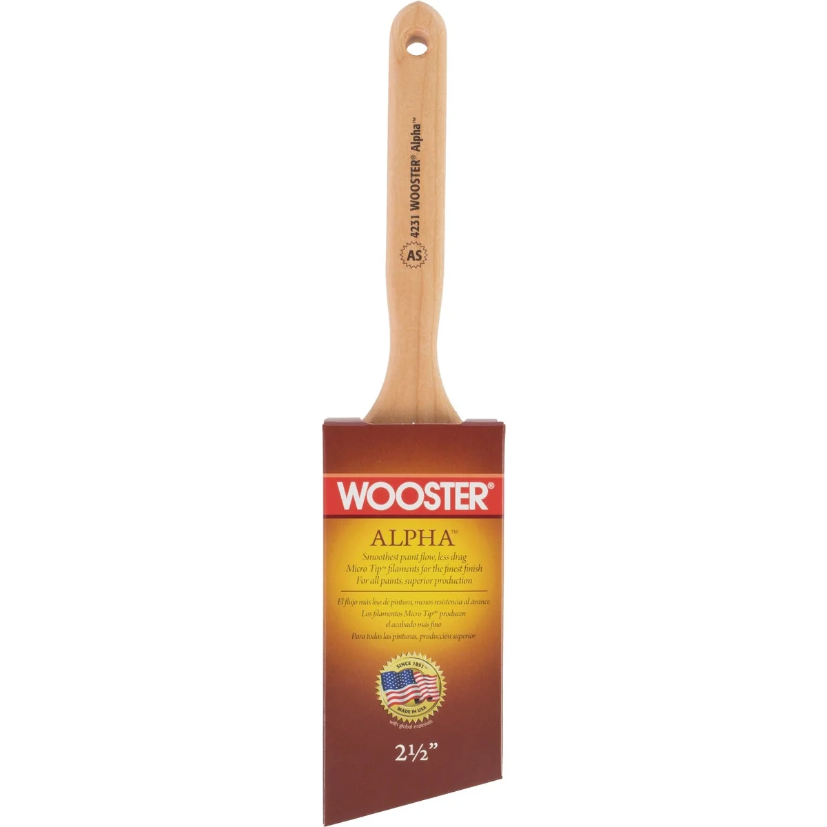 Superior Wooster Alpha 2-1 2 In. Angle Sash Paint Brush Long-Lasting
