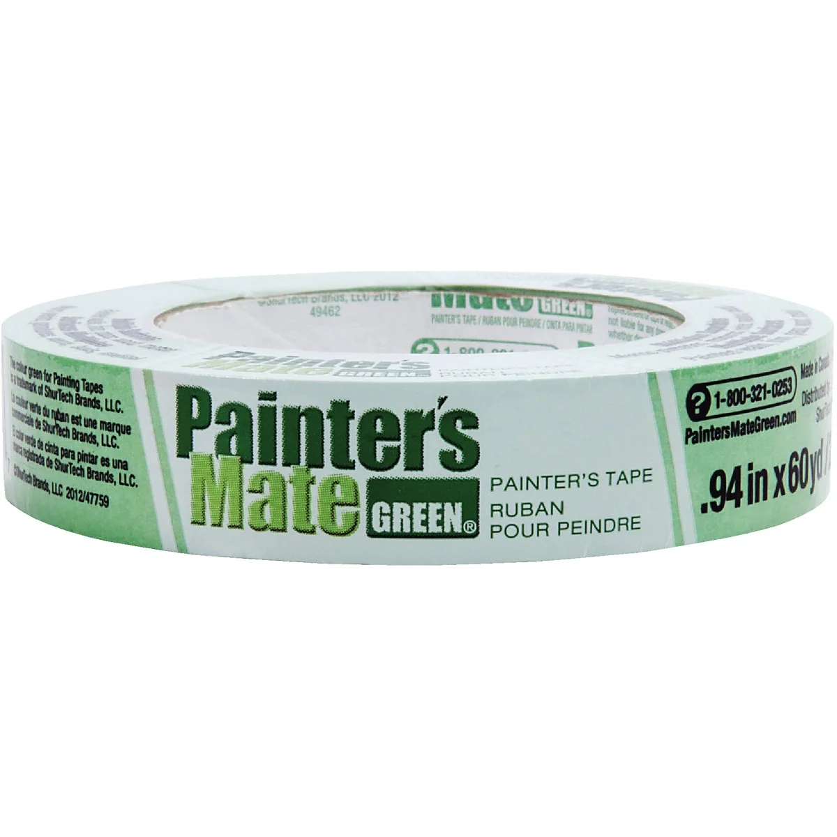 Secure Painter's Mate Green 0.94 In. x 60 Yd. Masking Tape Flexible