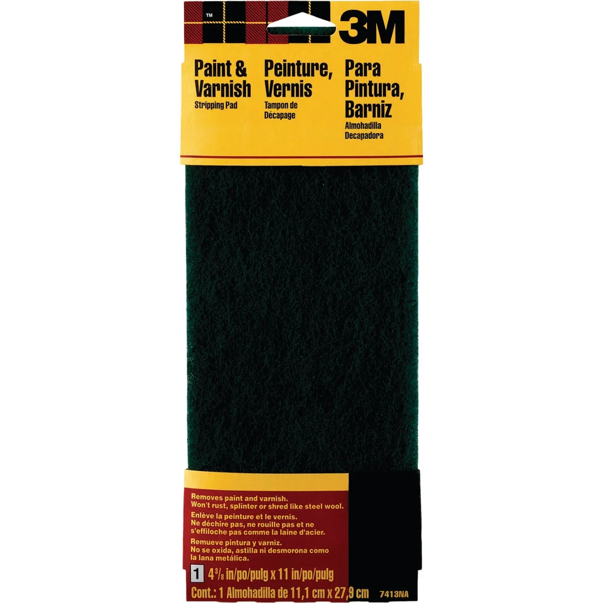 Advanced 3M 4-1 2 In. x 11 In. Paint Stripping Abrasive Stripping Pad Top-Quality