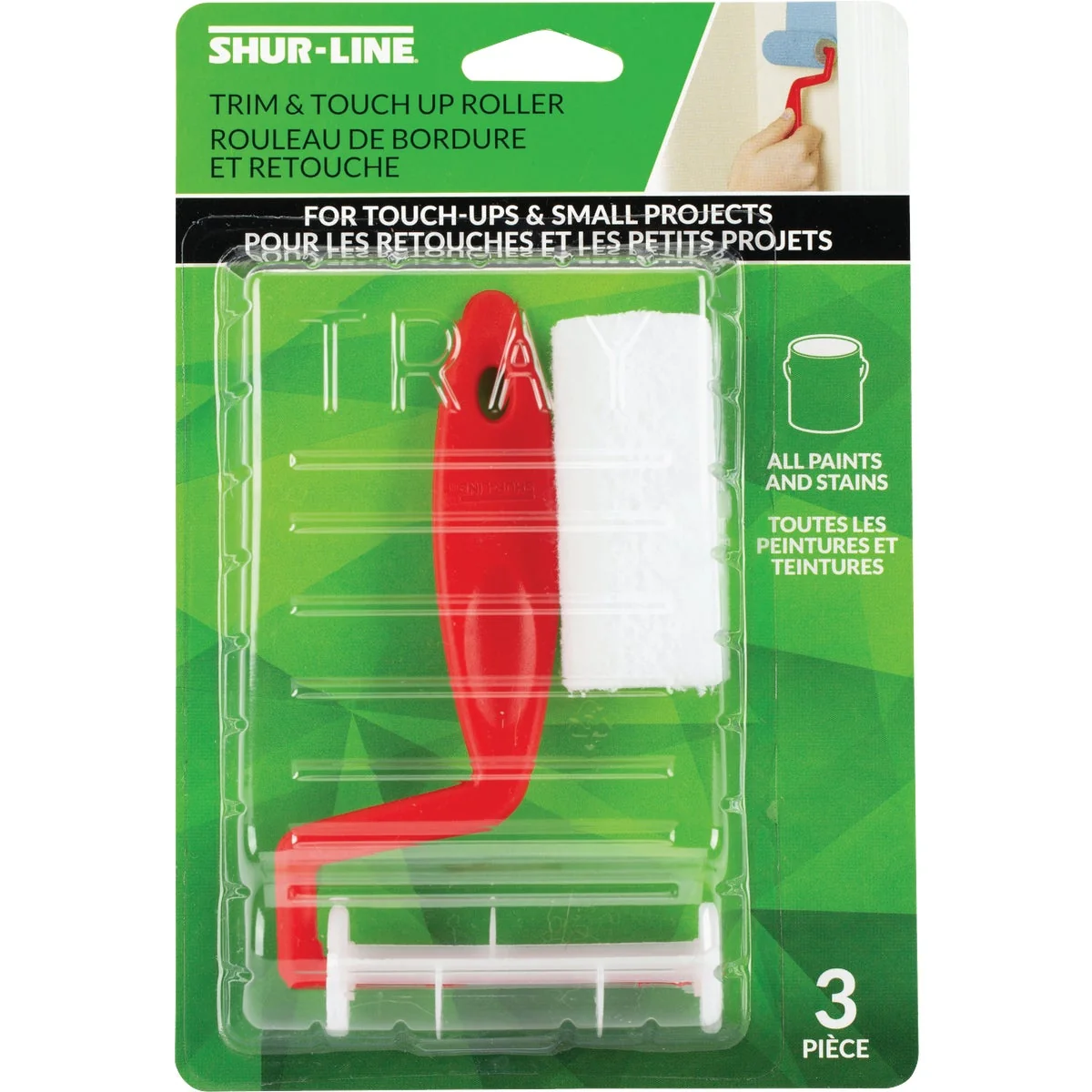 Smooth Shur-Line 3 In. x 1 6 In. Woven Trim Roller Kit Artisan