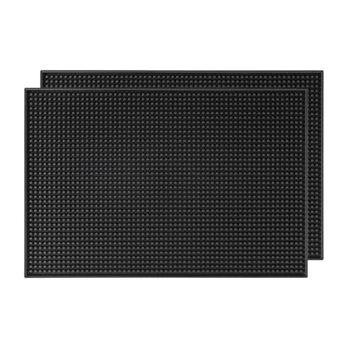 Dependable Bar Mats 18 x12 2 Pack Black 2 Count Versatile