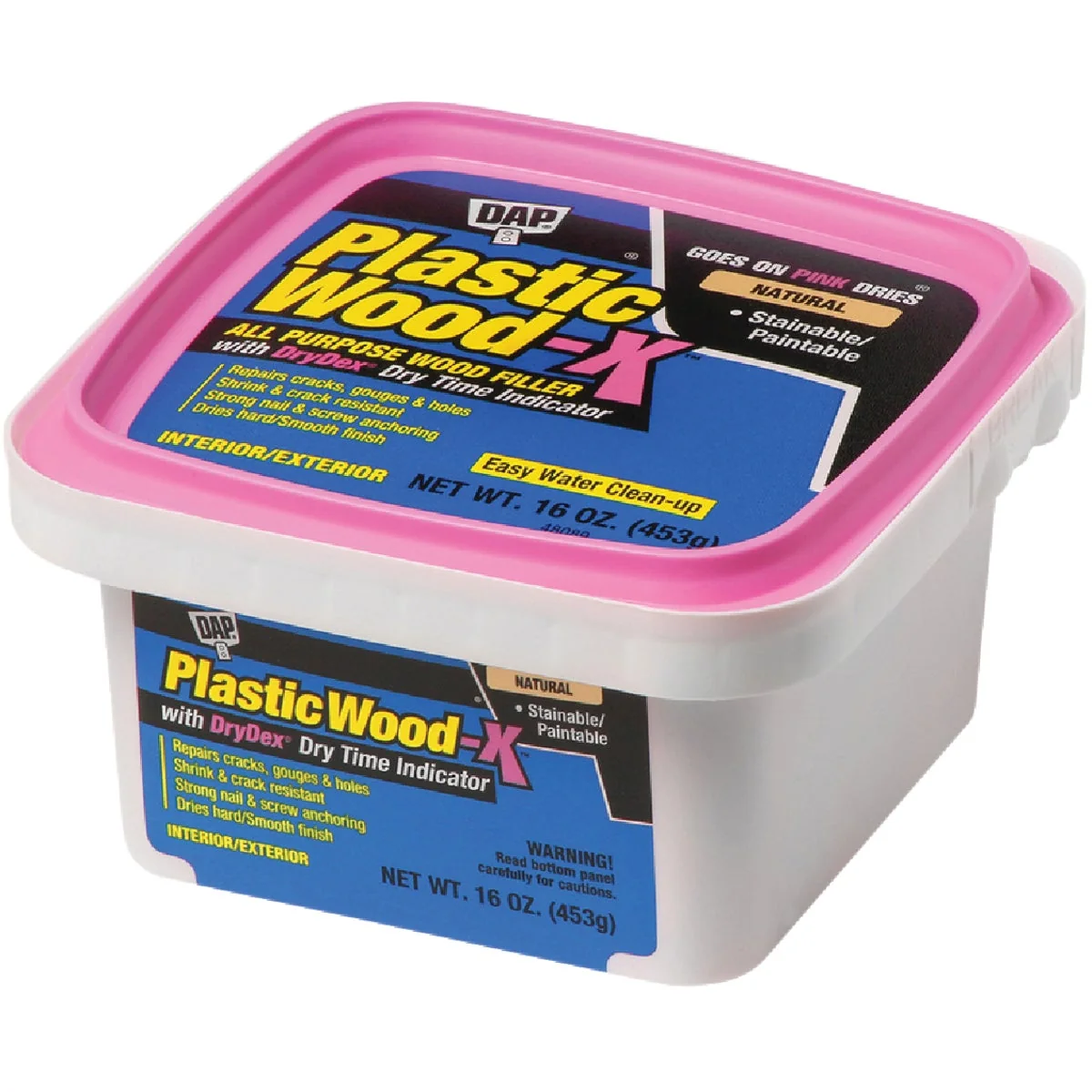 Effective Dap Plastic Wood-X 16 Oz. All Purpose Wood Filler with DryDex Dry Time Indicator Elegant