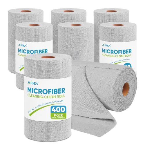 First-Class Microfiber Cleaning Cloth Roll 400 Count Fast