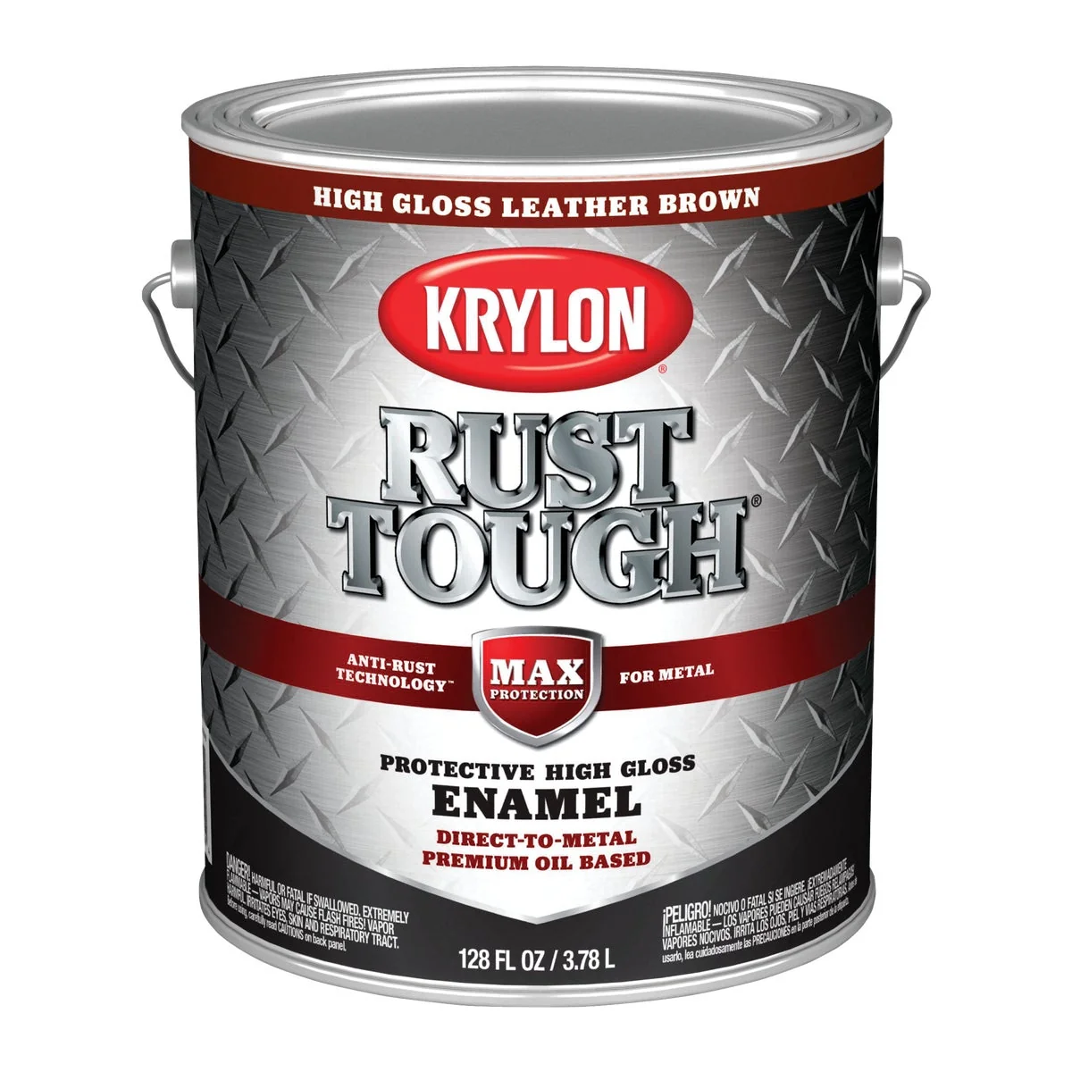 Natural Valspar Anti-Rust Oil-Based Gloss Armor Rust Control Enamel Brown 1 Gal. Modern