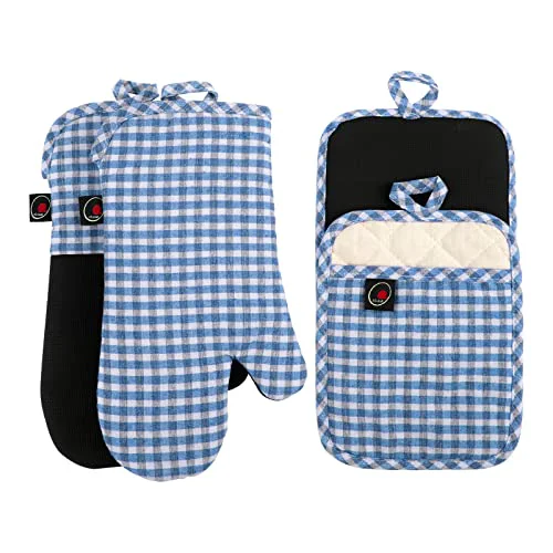 Premium Oven Mitts and Potholders Gloves 16 Ounce Smooth