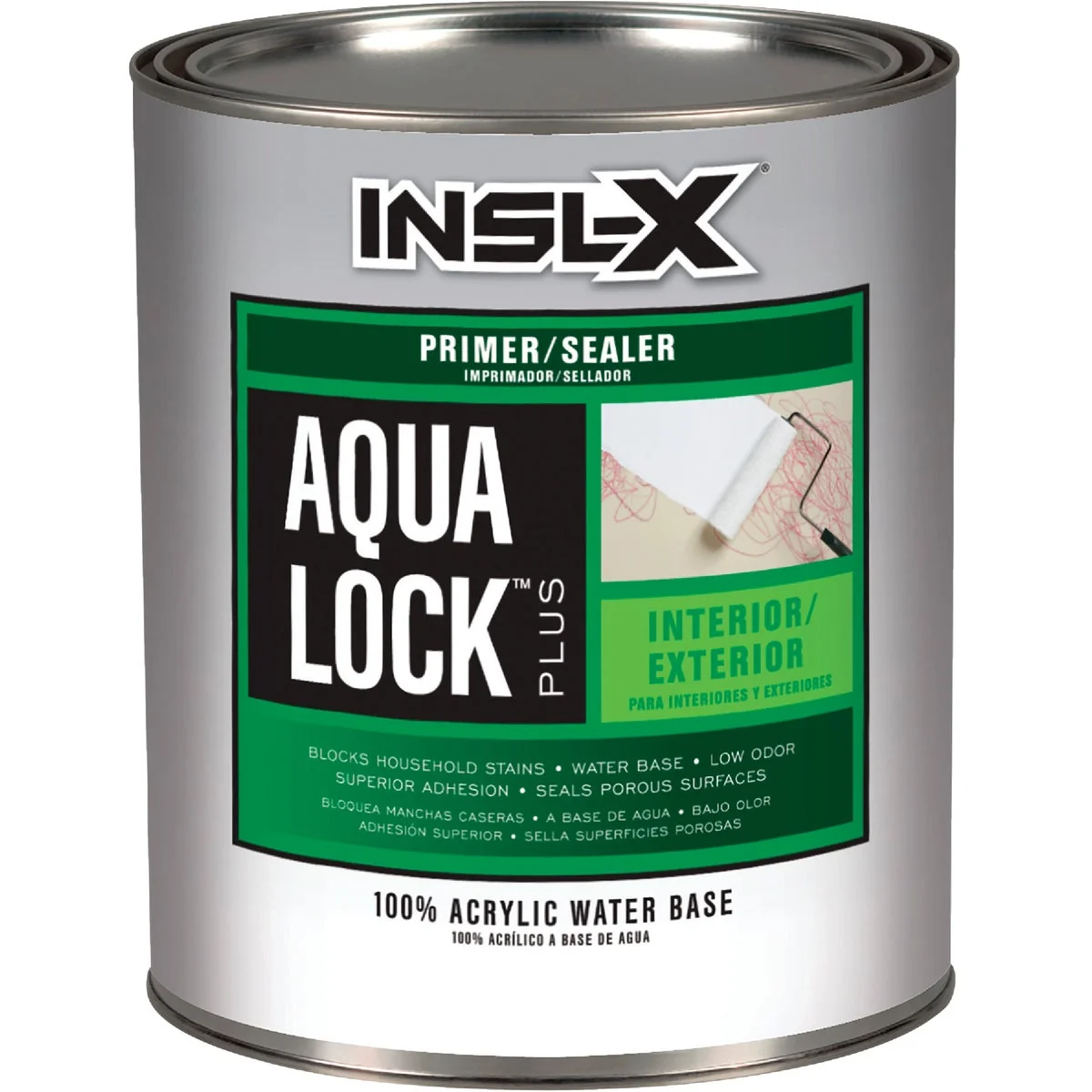 Breathable Insl-X Aqua Lock Plus 1 Qt. White Acrylic Interior Exterior Primer Sealer Consistent