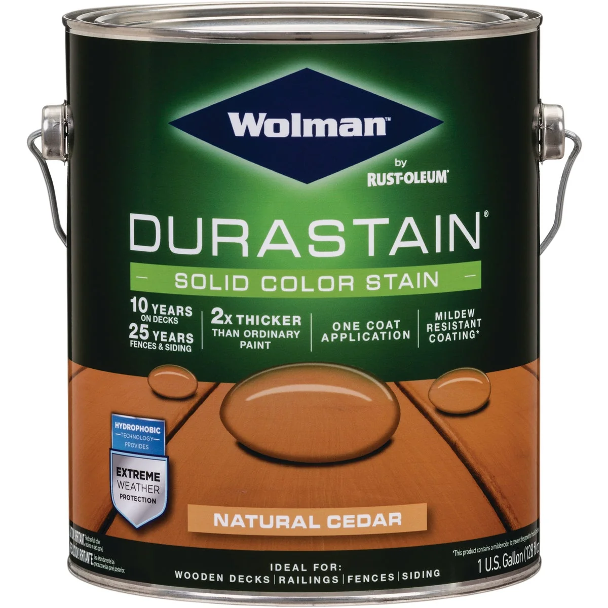 Detailed Wolman DuraStain One Coat Solid Color Exterior Stain Natural Cedar 1 Gal. Traditional