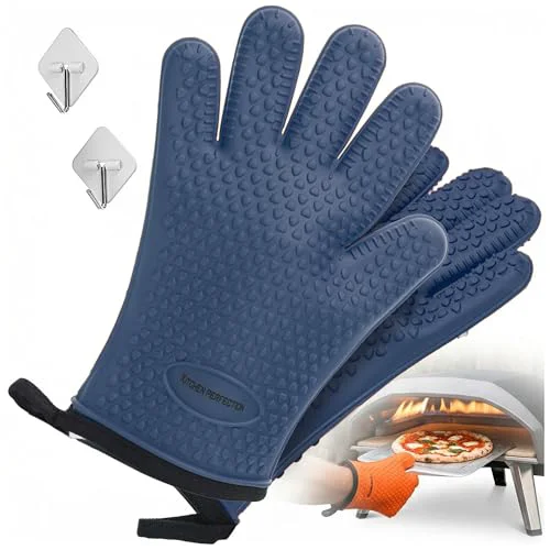 Consistent XL Silicone Pizza Oven Gloves Heat Resistant Oven Mitts Casual