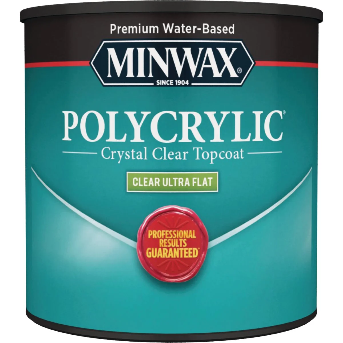 High-End Minwax Polycrylic Clear Ultra Flat Protective Finish 1 2 Pt. Premium Material