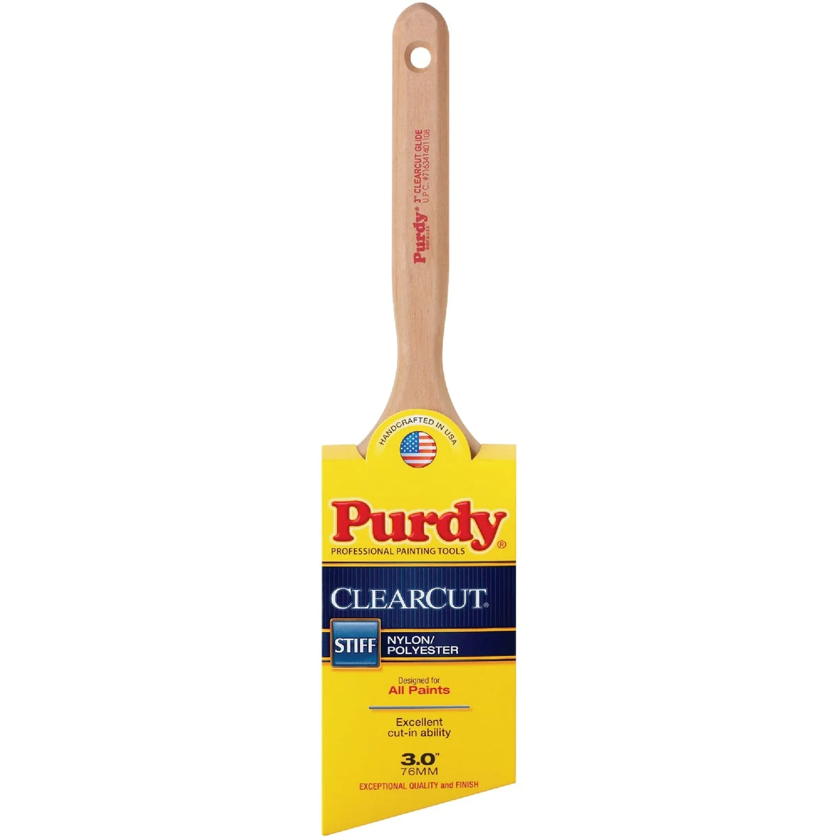 Casual Purdy Clearcut Glide 3 In. Angular Wall Stiff Paint Brush Easy-to-Use