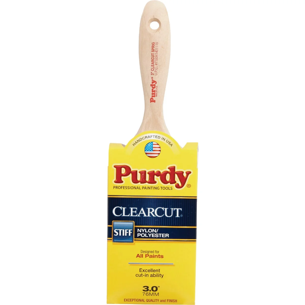 Luxury Purdy Clearcut Sprig 3 In. Flat Wall Stiff Paint Brush Easy-to-Use