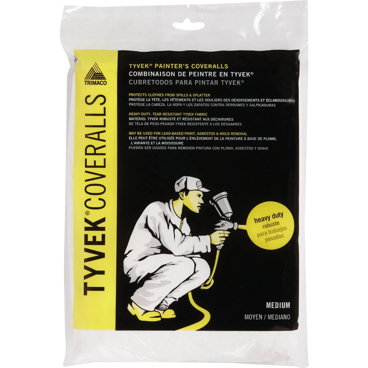 Healthy Trimaco Tyvek Medium Reusable Painter's Coveralls Original Design