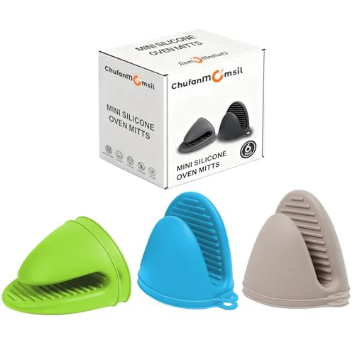 World-Class Silicone Oven Mitts Heat Resistant Pot Holders for Kitchens 6 Count Official