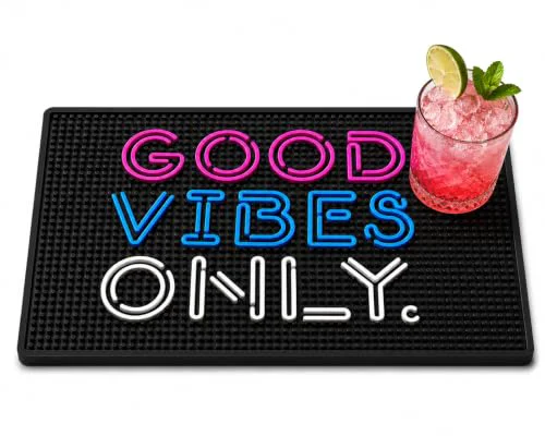Verified Good Vibes Only Bar Mat Unique