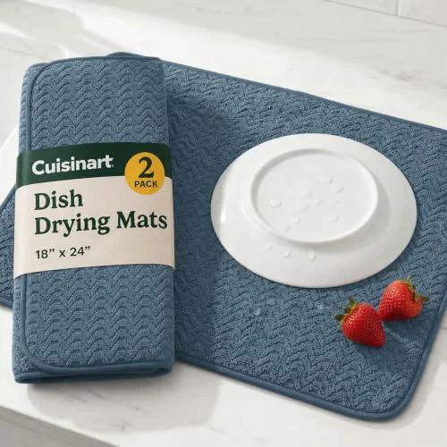 Expertly Made Cuisinart Dish Drying Mat for Kitchen Counter 2 Count Sophisticated