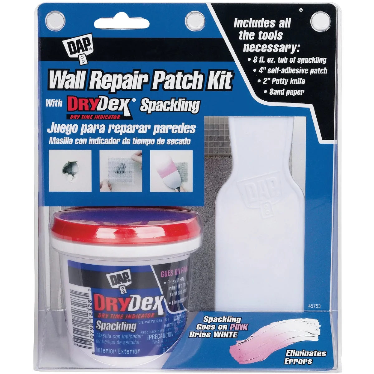 Certified Dap DryDex 8 Oz. Drywall Repair Kit 4-Piece Smart