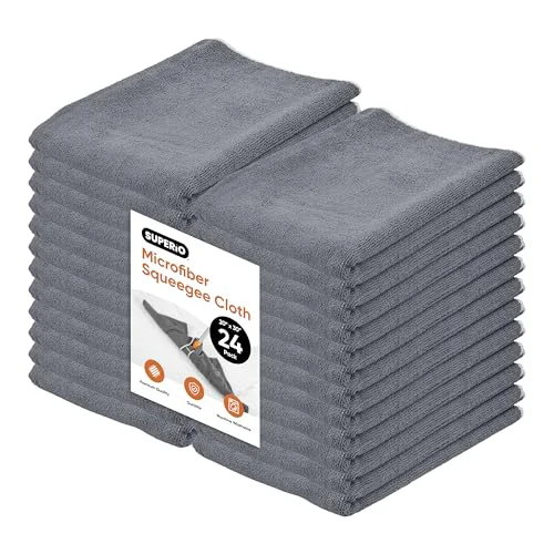 Reliable Microfiber Squeegee Mopping Towel Extra Large Cloth 20 x 30 Streak Microfiber Floor Cloth 24 Count Sustainable