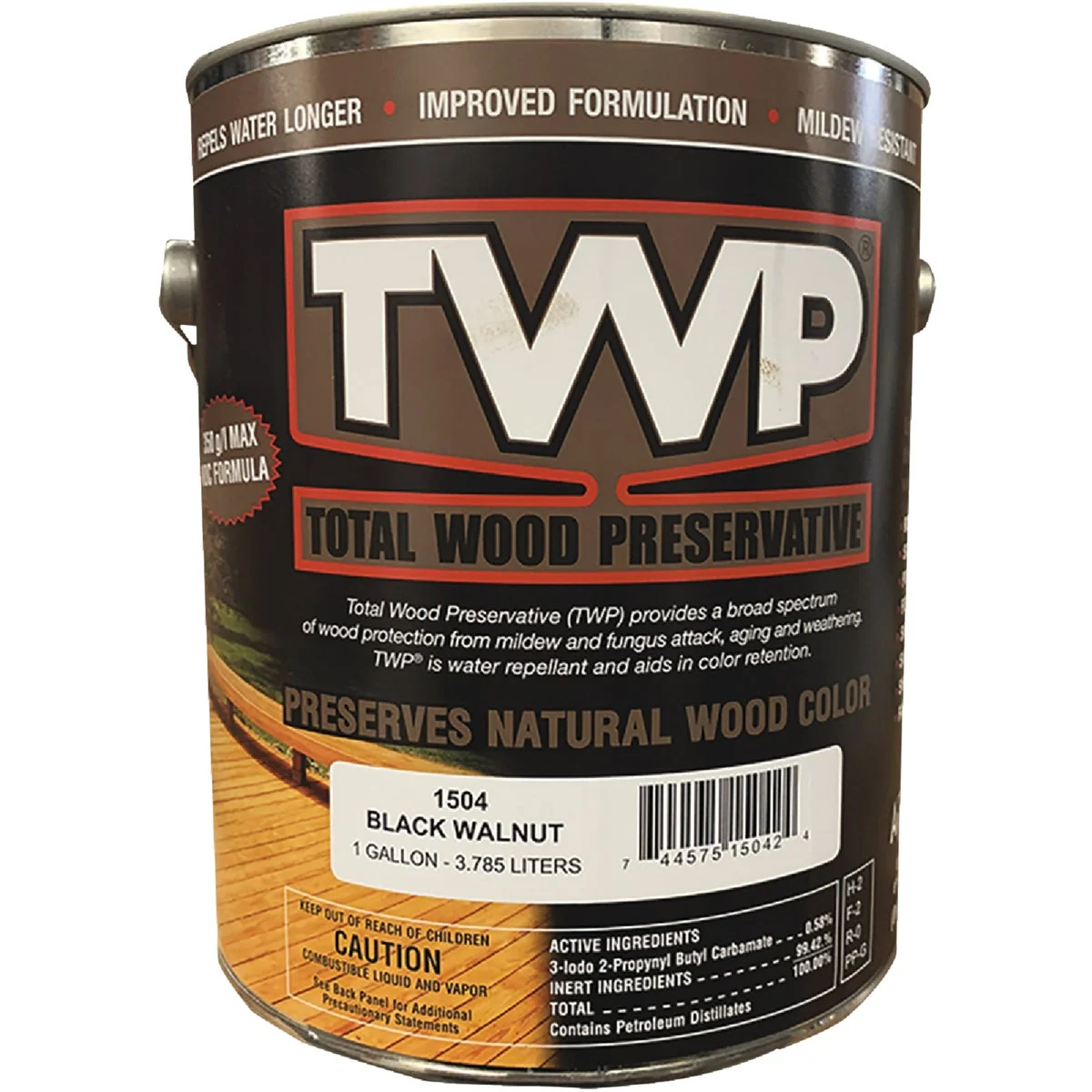 Carefully Designed TWP1500 Series Low VOC Wood Preservative Deck Stain Black Walnut 1 Gal. Selected