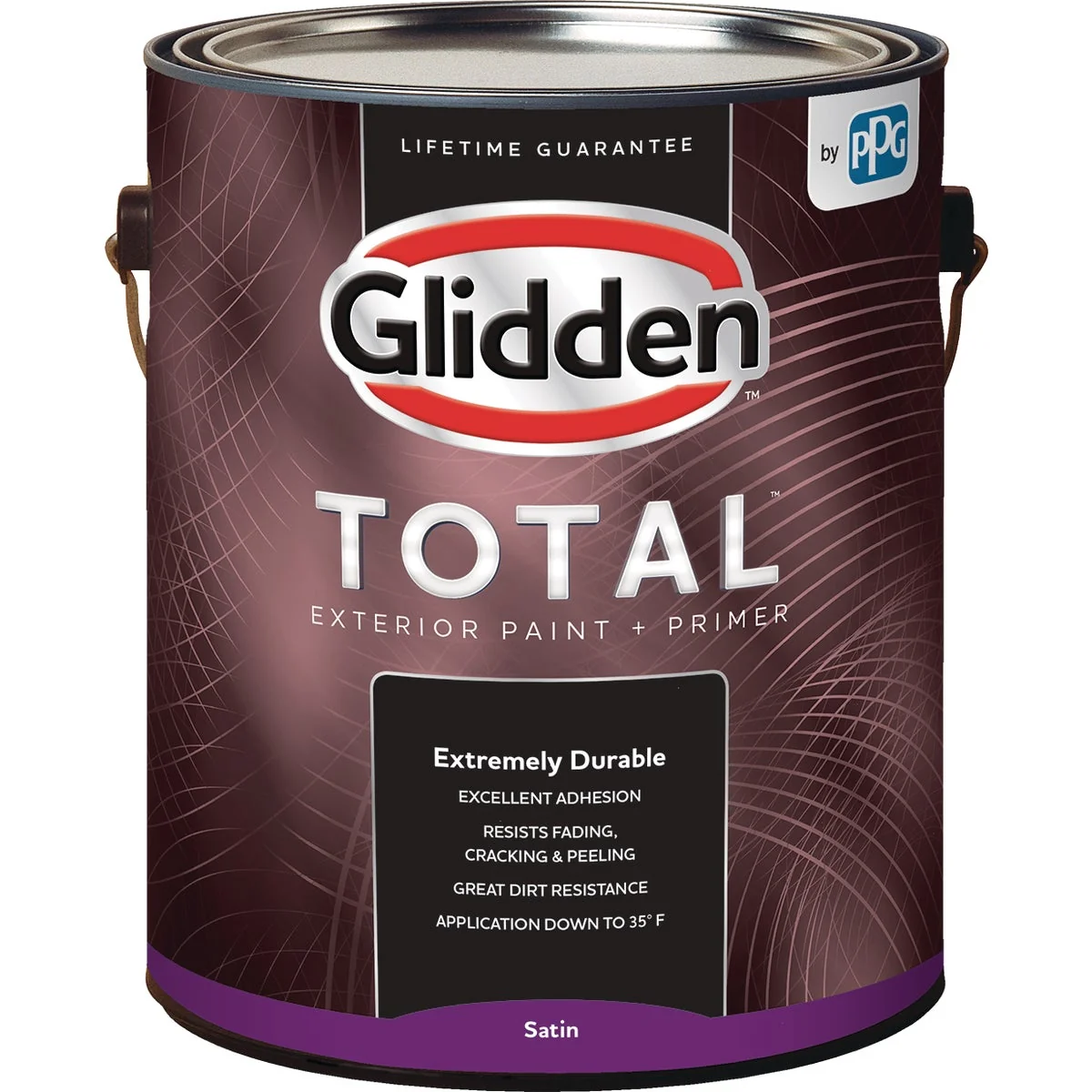Trendy Glidden Total Exterior Paint Primer Satin Midtone Base 1 Gallon Advanced