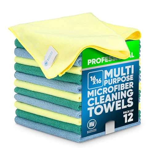 Premium MW Pro Microfiber Cleaning Cloth 11.98 Count Organic