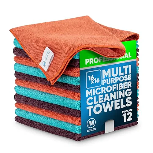 Expertly Made MW Pro Microfiber Cleaning Cloth 12 Count Responsible