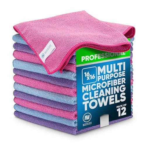 Smart MW Pro Microfiber Cleaning Cloth 12 Count Solid