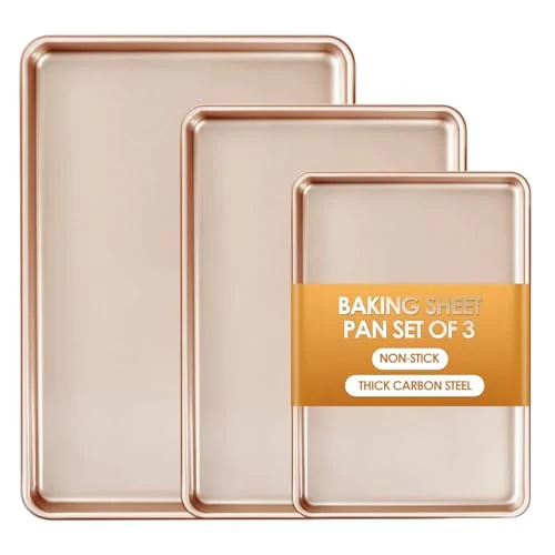 Durable Baking Sheet Pan Set of 3 3 Count Elite