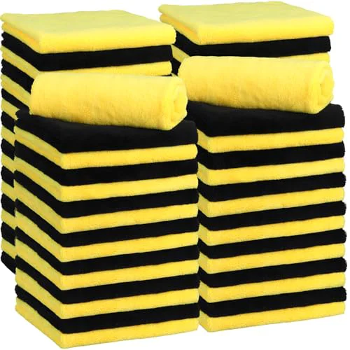 Trendy 30 Pcs 16 x 16 Inch Edgeless Microfiber Plush Towels for Cars Detailing Drying Wash Polishing Absorbent Cleaning Cloths 30 Count Sophisticated