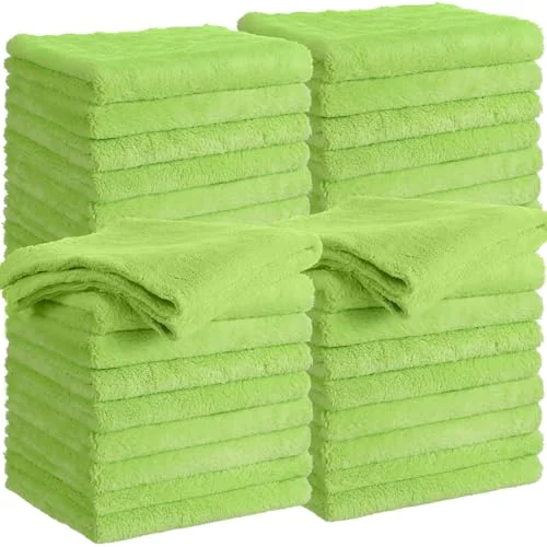 Trusted 30 Pcs 16 x 16 Inch Edgeless Microfiber Plush Towels for Cars Detailing Drying Wash Polishing Absorbent Cleaning Cloths 30 Count High-Performance