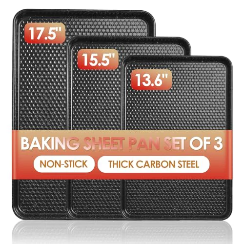 Carefully Designed Baking Sheet Pan Set of 3 3 Count Luxury