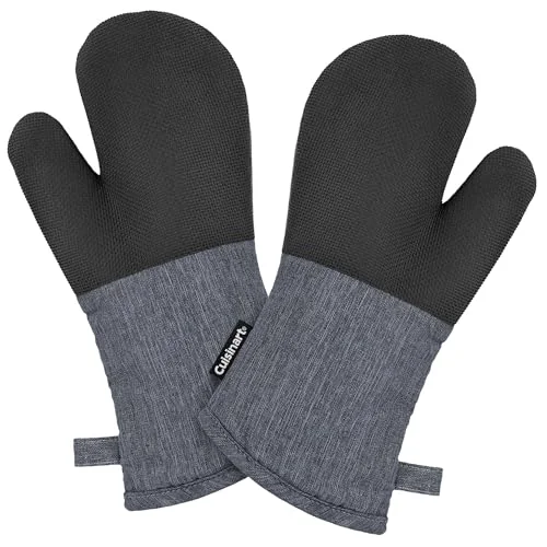 Efficient Cuisinart Chambray Kitchen Oven Mitts Premium Material