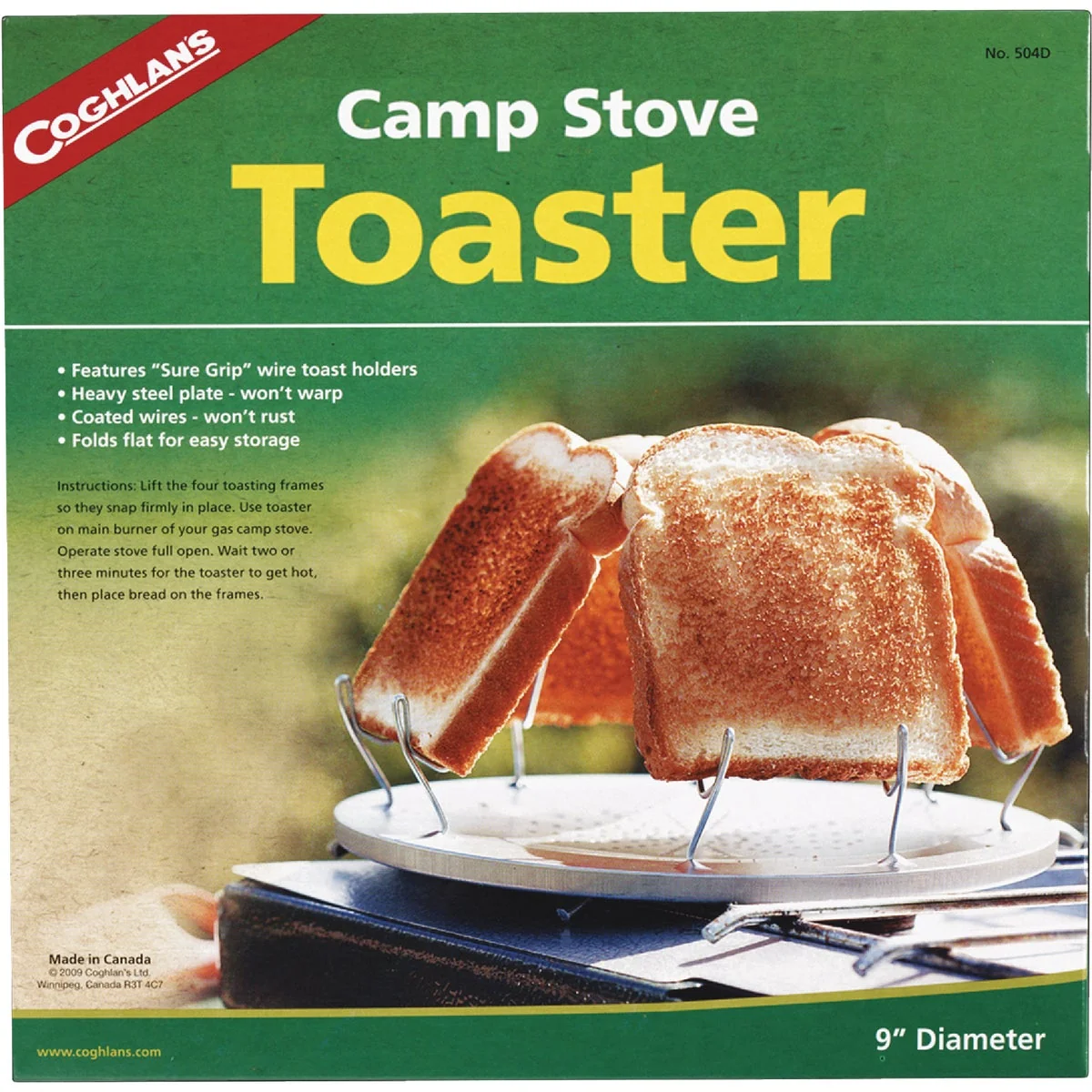 Clean Coghlans 4-Slice Steel Camp Stove Toaster Trusted