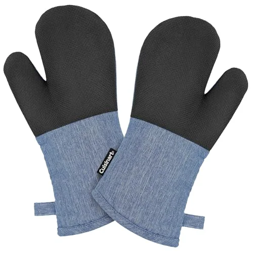 Artisan Cuisinart Chambray Kitchen Oven Mitts Elegant