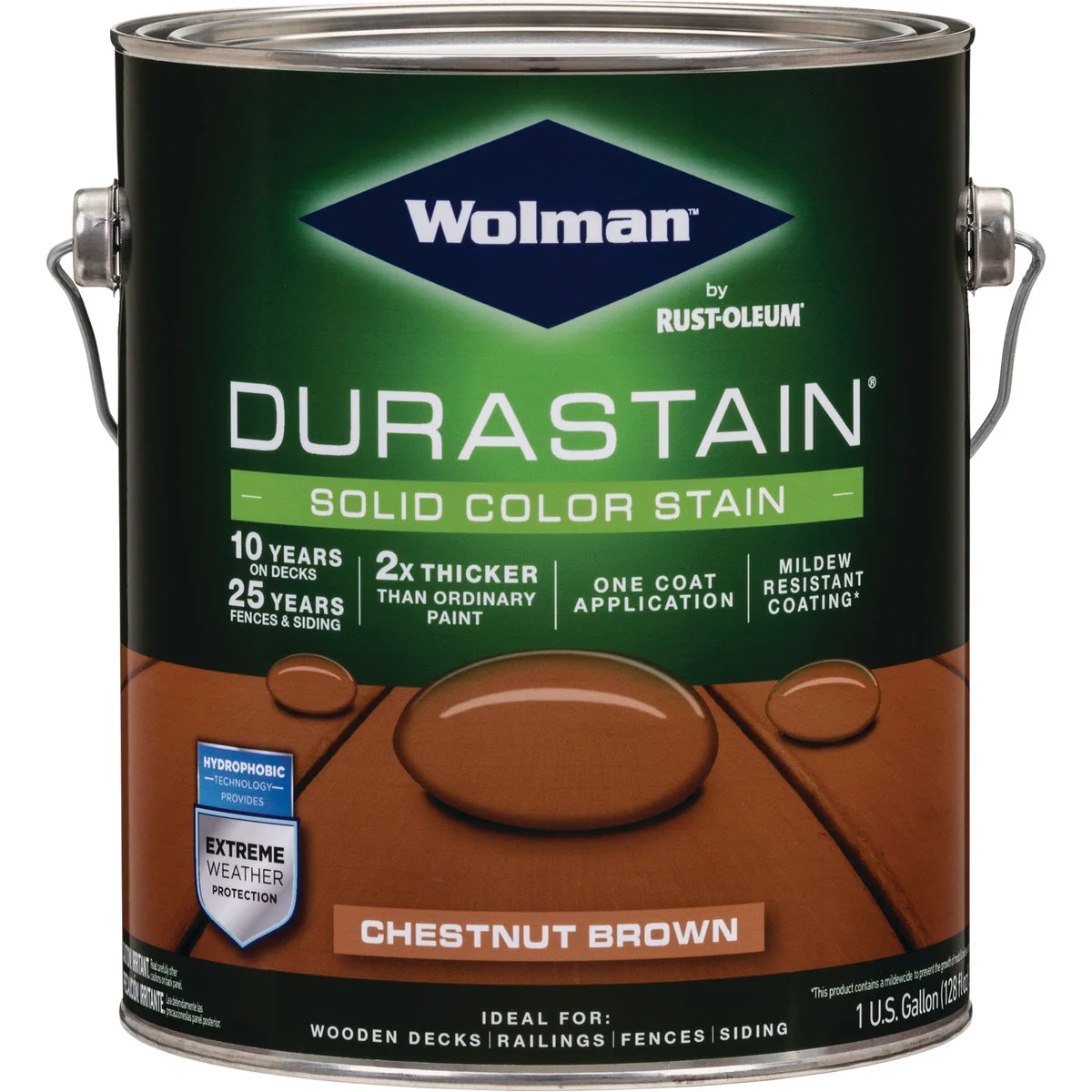 Minimalist Wolman DuraStain One Coat Solid Color Exterior Stain Chestnut Brown 1 Gal. Contemporary