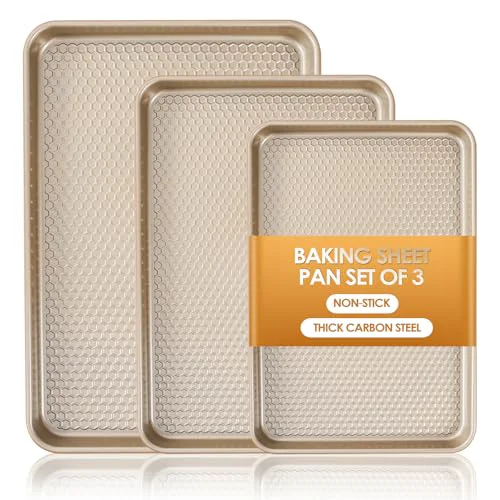 Contemporary Baking Sheet Pan Set of 3 3 Count Practical