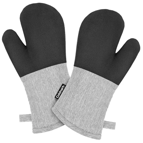 Original Design Cuisinart Chambray Kitchen Oven Mitts 2 Count Convenient