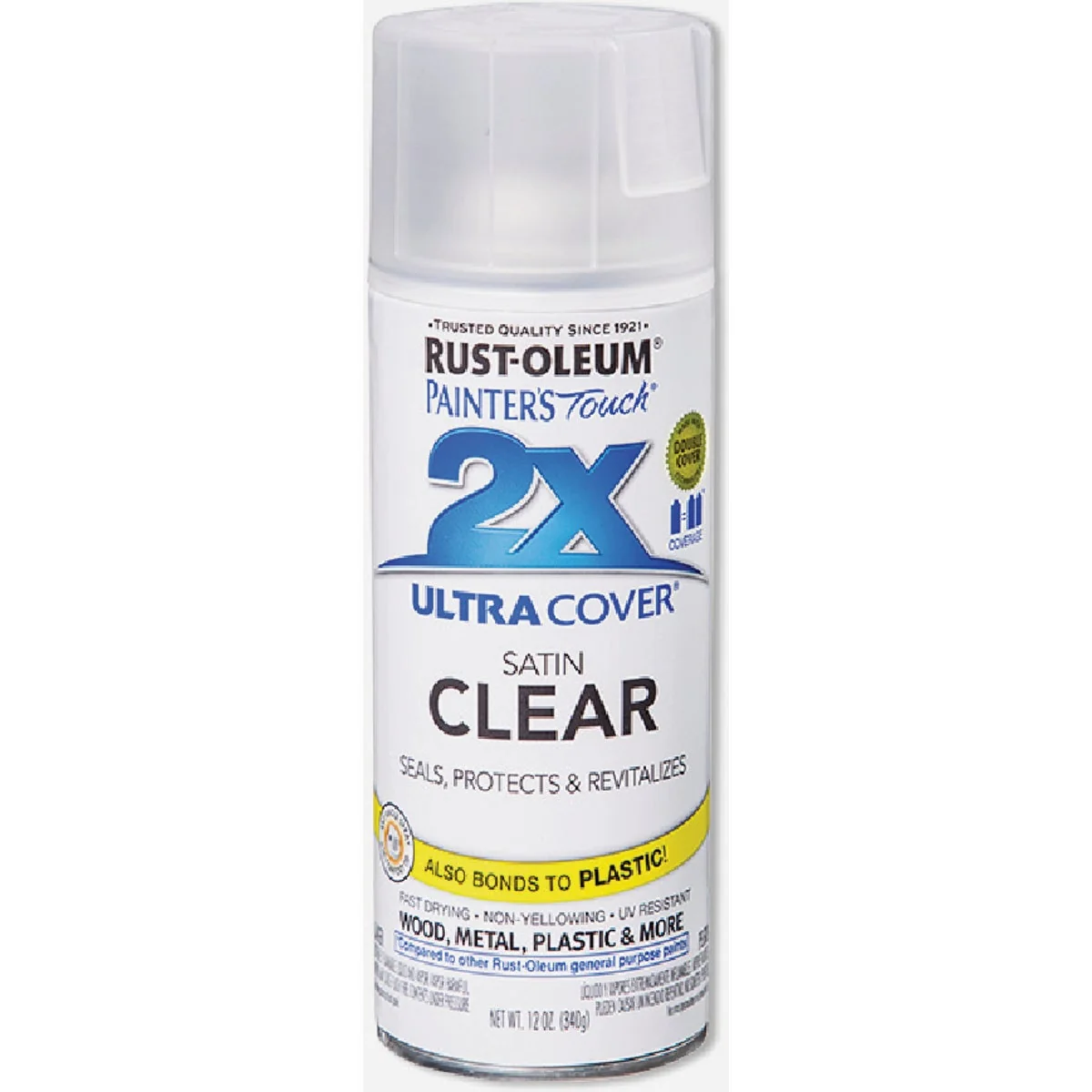 Exclusive Rust-Oleum Painter's Touch 2X Ultra Cover Clear 12 Oz. Satin Finish Spray Paint Clear Next-Generation